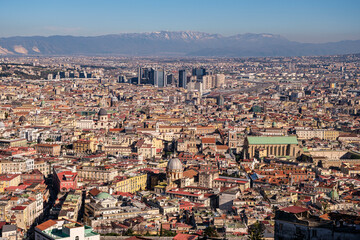 Obraz premium Naples City centre in Campania Italy.