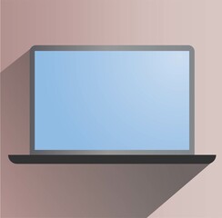 computer mockup blue screen