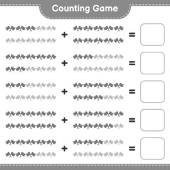 Count and match, count the number of Racing Flags and match with the right numbers. Educational children game, printable worksheet, vector illustration