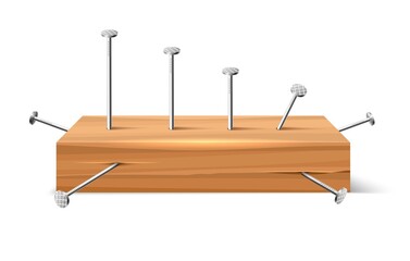 Carpenter nails isolated on white