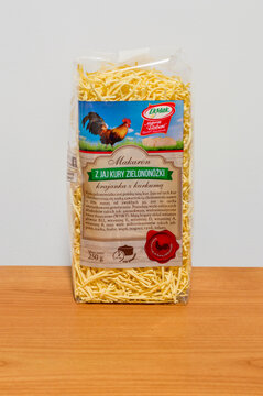 Pruszcz Gdanski, Poland - January 13, 2022: Makarony Babuni noodles with eggs.