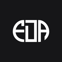 FDA letter logo design on black background. FDA creative initials letter logo concept. FDA letter design.