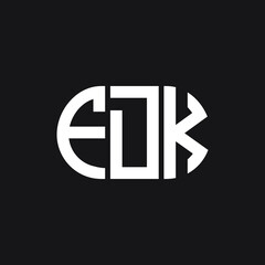 FDK letter logo design on black background. FDK creative initials letter logo concept. FDK letter design.