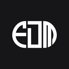 FDM letter logo design on black background. FDM creative initials letter logo concept. FDM letter design.