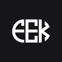 FEK letter logo design on black background. FEK creative initials letter logo concept. FEK letter design.

