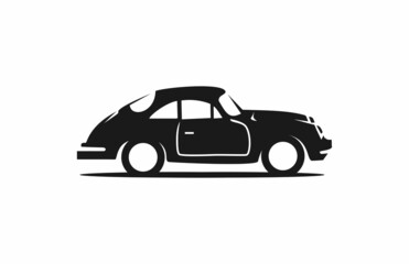 Vector Illustrative Minimalist Retro Car