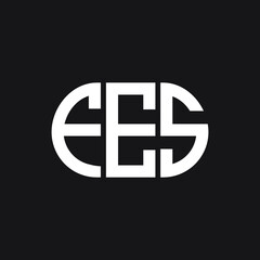 FES letter logo design on black background. FES creative initials letter logo concept. FES letter design.