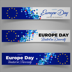  Web banners for celebration of Europe Day
