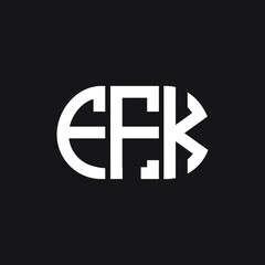 Fototapeta premium FFK letter logo design on black background. FFK creative initials letter logo concept. FFK letter design.