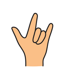 I Love You language hand sign icon