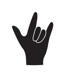 Obraz premium I Love You language hand sign icon