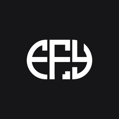 FFY letter logo design on black background. FFY creative initials letter logo concept. FFY letter design.