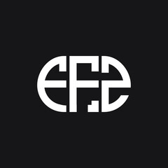 FFZ letter logo design on black background. FFZ creative initials letter logo concept. FFZ letter design.