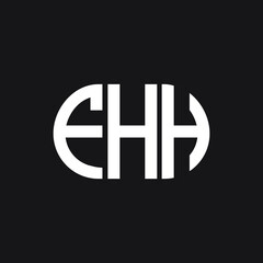 Obraz premium FHH letter logo design on black background. FHH creative initials letter logo concept. FHH letter design. 