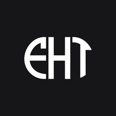 Fototapeta na wymiar FHT letter logo design on black background. FHT creative initials letter logo concept. FHT letter design.