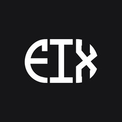 FIX letter logo design on black background. FIX creative initials letter logo concept. FIX letter design.