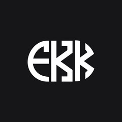 FKK letter logo design on black background. FKK creative initials letter logo concept. FKK letter design.