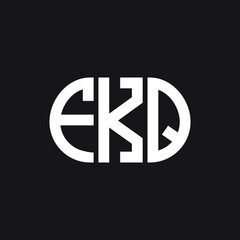 FKQ letter logo design on black background. FKQ creative initials letter logo concept. FKQ letter design.
