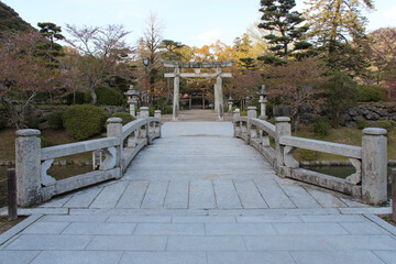 shinto shrine (kikko) in iwakuni in japan