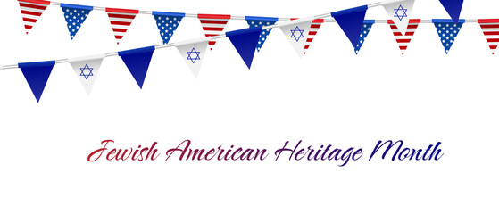 Obraz premium Jewish American Heritage Month. The Star of David is a symbol of the Jews. Jewish and American symbols. Fireworks. Realistic vector