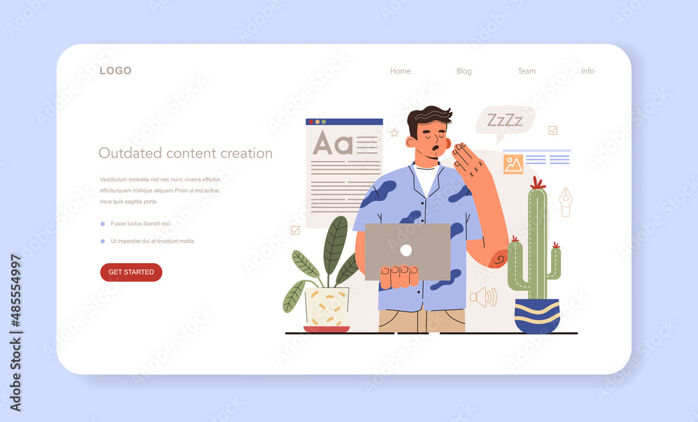 Poster outdated content creation. content manager guidance. content creation mistake.