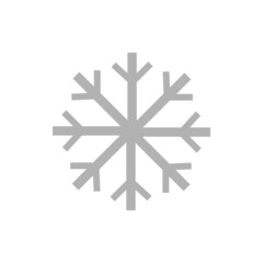Winter snowflake hand drawn icon isolated on white background vector illustration.