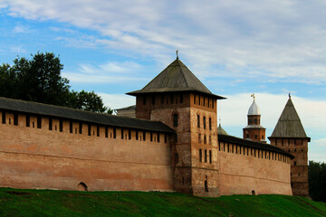 The walls of the Kremlin in Veliky Novgorod