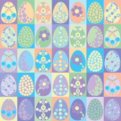 Pattern with colorful Easter eggs.