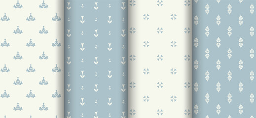 Seamless background wallpaper with simple ornament - vector