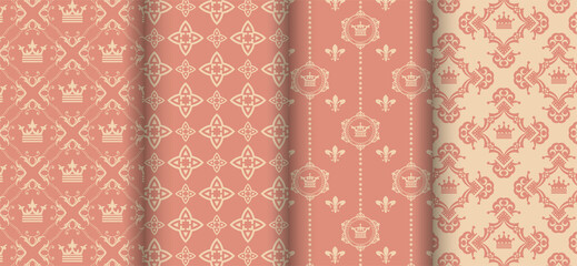 Vintage background patterns for wallpaper design - vector