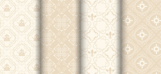 Vintage patterns for seamless wallpaper - vector