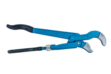 Adjustable pipe wrench isolated on a white background