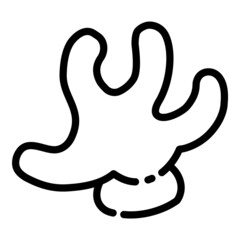 Catch  Hand Gestuge Cartoon Flat Icon Isolated On White Background