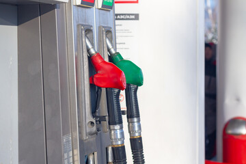Pistols for refueling with gasoline at a gas station for cars