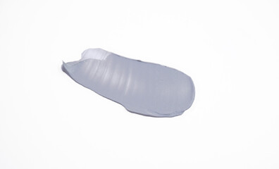 Clay mud mask with Dead Sea minerals. Texture. smear of scrub with clay on a white background.