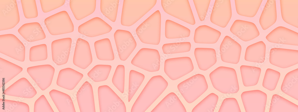 Wall mural 3d illustration of voronoi based pattern background