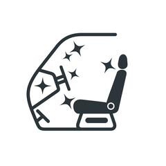 illustration of interior car cleaning service