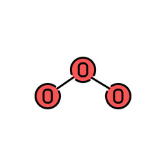 Ozone formule color line icon. Pictogram for web page