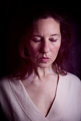 woman in sad attitude II