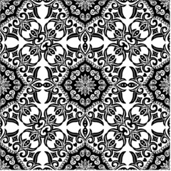 Mandala seamless pattern floral ornament