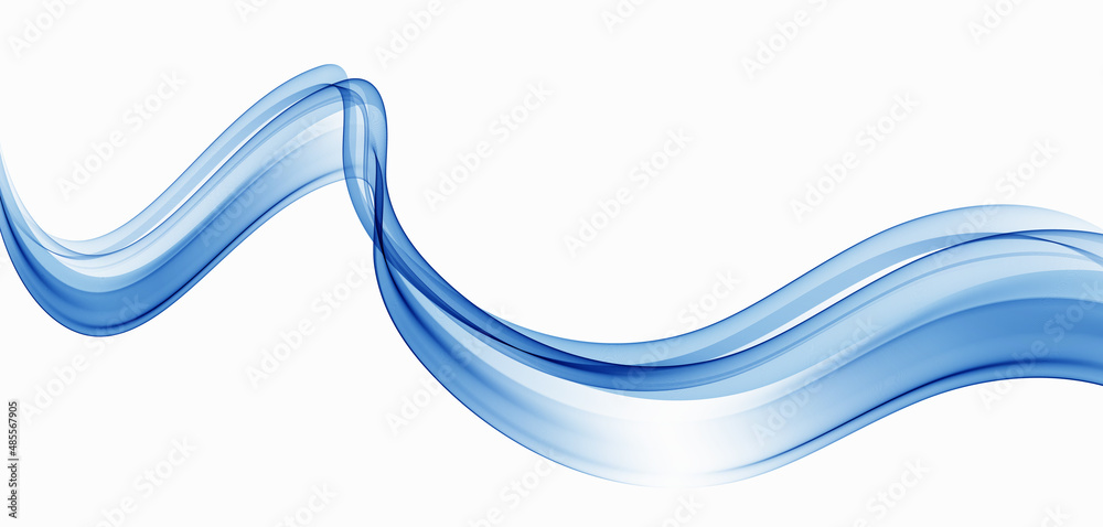 Poster blue swirl flow of transparent lines.blue wave flow background.wave blue object for design.