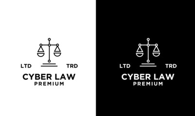 cyber justice law firm logo icon design