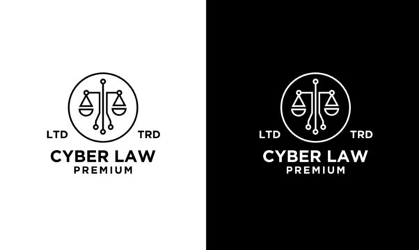 cyber justice law firm logo icon design