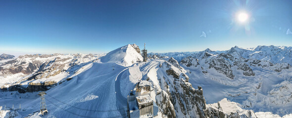 Drone View Mount Titlis Over
