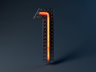 Neon And Metal Number One