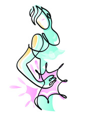 One line drawing of appendix.
One continuous line drawing of pain.
