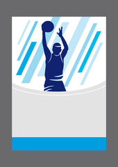Basketball sport poster in vector quality.