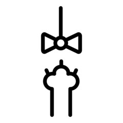 Cat Play Flat Icon Isolated On White Background