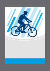 Cycling sport poster in vector quality.