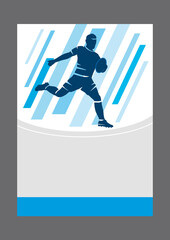 Rugby sport poster in vector quality.